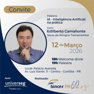 Leia mais sobre o artigo O SINCOR-PR, com apoio da Universeg, convida você para a palestra: IA – Inteligência Artificial na prática.